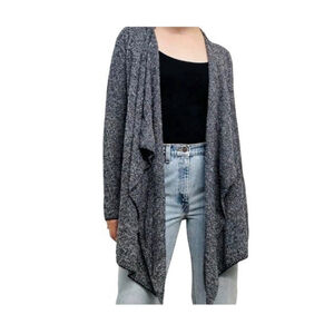 Barefoot Dreams Sweater L / XL Gray Long Line Bamboo EUC